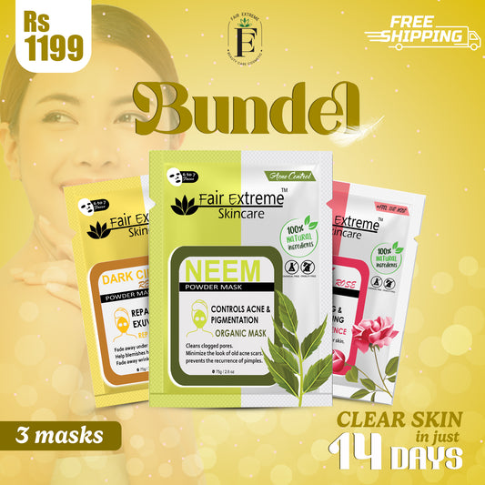 Bundle: 3 x Fair Extreme Powder Masks with Free Delivery