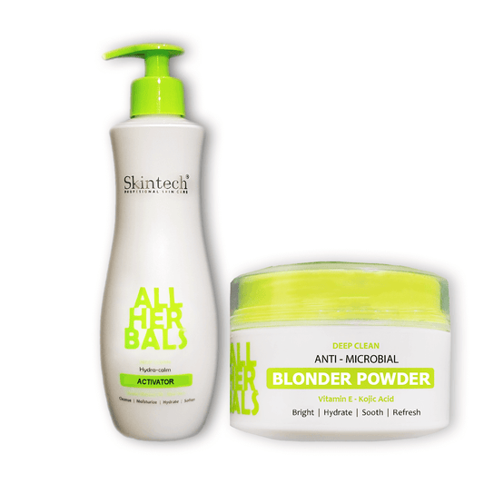 Skin Tech All Herbals Damage Free Face Bleaching Set - Facial Blonder & Activator